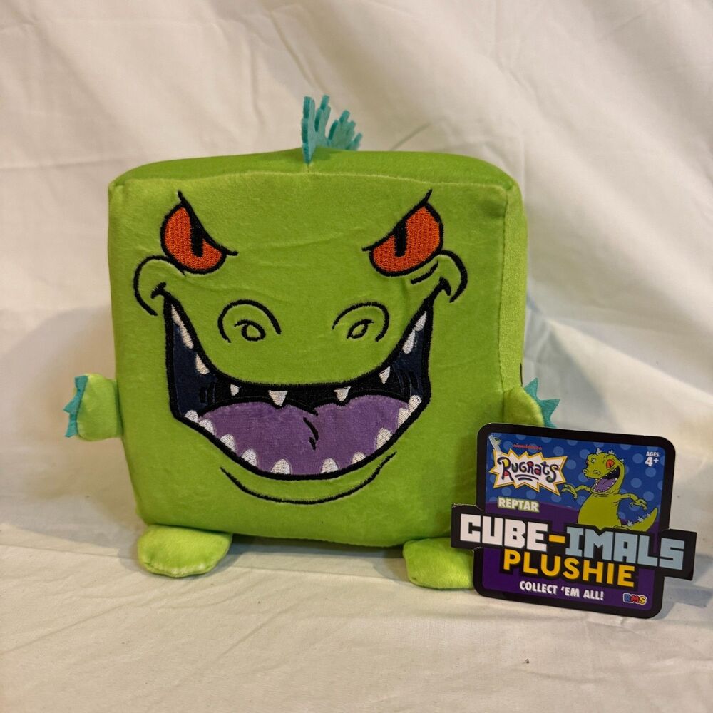 Rugrats Reptar Cube-Imals Plushie Green Dinosaur RMS International NWT New Tag